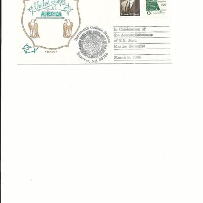 Ernest E. Just - First Day Cover - Hanover, NH. - 1996