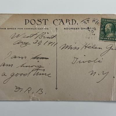 1911 West Point signed postcard