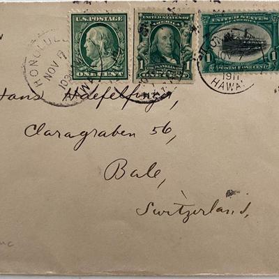 Territory of Hawaii shifted vignette on stamp