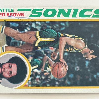 Sonics Fred Brown signed 1978-79 Topps trading card #59