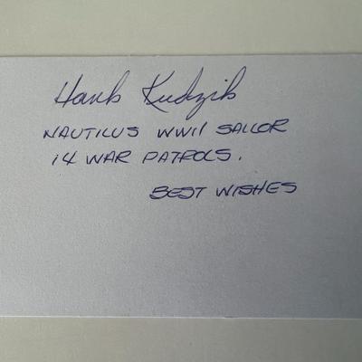 WWII Hank Kudzik original signature
