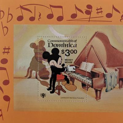 Dominica Mickey Mouse Souvenir Stamp Sheet