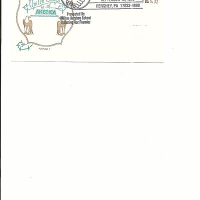 Chocolatetown - First Day Cover - Hershey, PA. - 1996