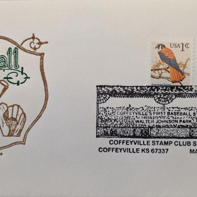 Coffeyville Stamp Club - Baseball Fist Day Cover