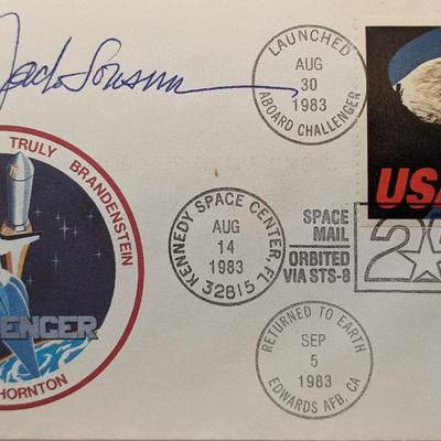 Jack Lousma Signed NASA 25th Anniversary Challenger First Day Cover