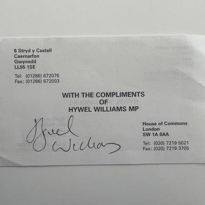 Member of Parliament of the United Kingdom Hywel Williams  original signature