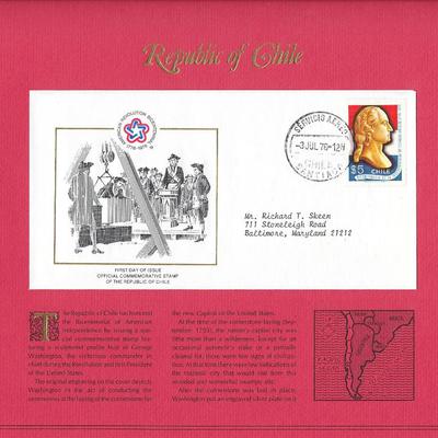 Republic of Chile - American Bicentennial Commemorative FDC