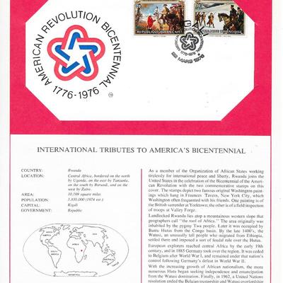 Rwanda - International Tributes to America's Bicentennial FDC