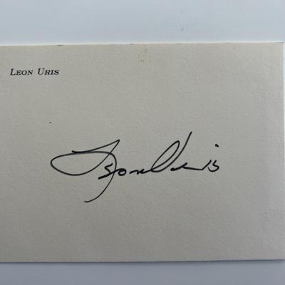 Leon Uris original signature