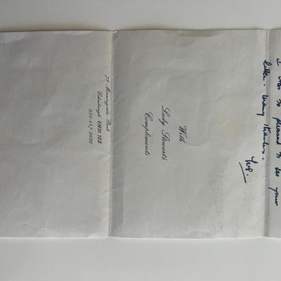 The Rough Magic Author Lady Mary Stewart signed note