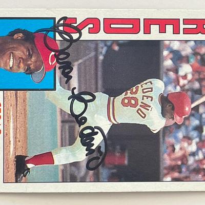 Cincinnati Reds César Cedeño  1984 Topps signed trading card