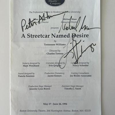 Michael Maso and Peter Atman signed program page