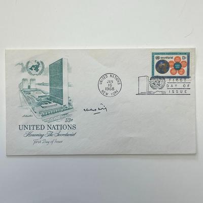 United Nations Signed First Day Cover - New York 1968