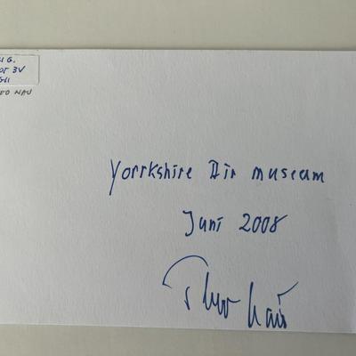 WW2 pilot Theo Nau original signature