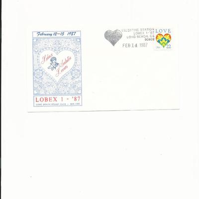 Lobex Salutes Lovers - Valentines Day Cover - 1987 - Long Beach, CA