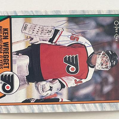 Philadelphia Flyers Ken Wregget 1989 O-Pee-Chee #225 signed trading card