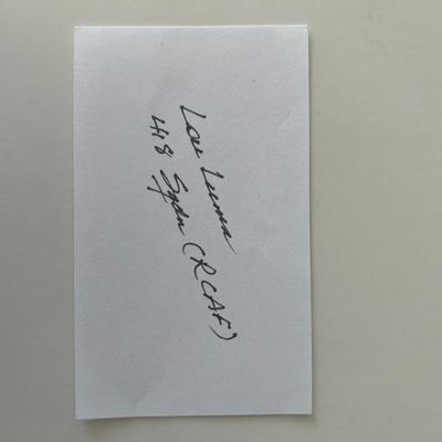 RCAF pilot original signature