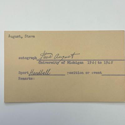 Steve August original signature