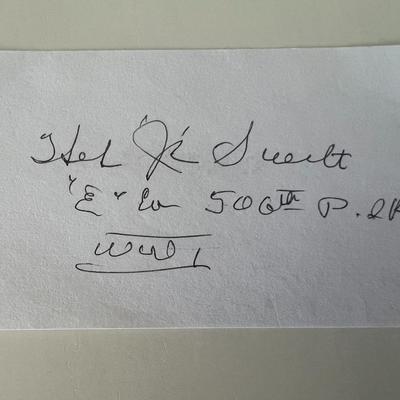 WWI Herbert J Suerth Jr original signature