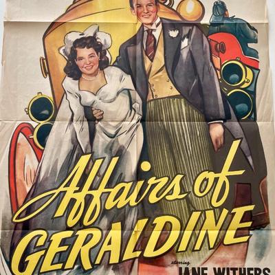 Affairs of Geraldine 1946 vintage movie poster