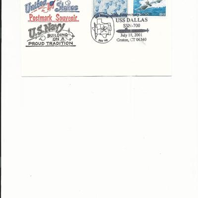 U.S.S. Dallas - First Day Cover - Groton, CT. 2001