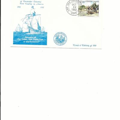 Christopher Columbus First Landing Cinquecentennial - First Day Cover - San Francisco - 1992