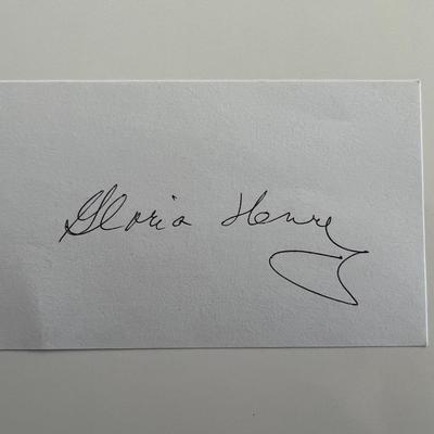 Gloria Henry original signature