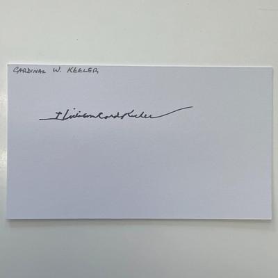 Cardinal William H. Keeler original signature