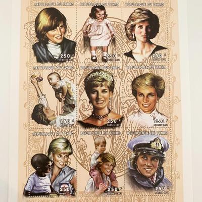 Diana Princess of Wales commemorative stamp set