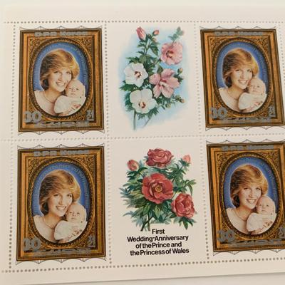 DPR Korea Princess Diana First Anniversary commemorative stamp set