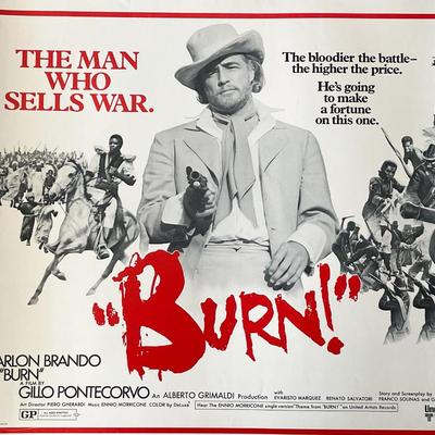 Burn! 1969 vintage movie poster