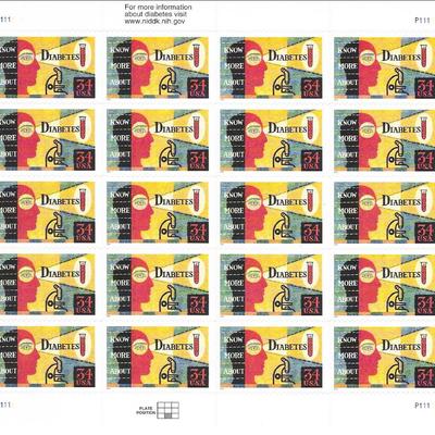 Know More About Diabetes USA Stamp Sheet