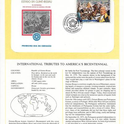 Republic of Guinea-Bissau - International Tributes to America's Bicentennial FDC