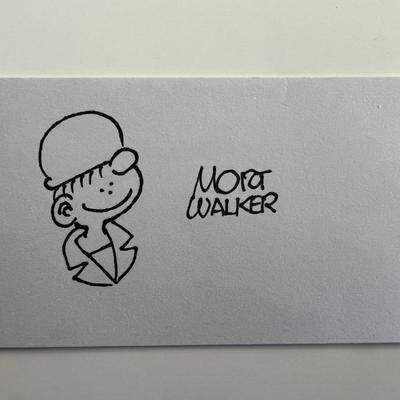 Beetle Bailey creator Mort Walker signed original drawing