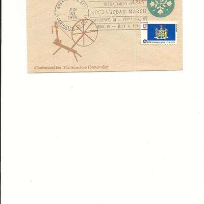 Farmington, CT - First Day Cover - Rochambeau March - 1976