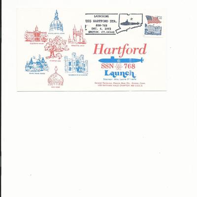 U.S.S. Hartford Launch - First Day Cover - Groton, CT - 1993