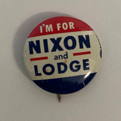 Nixon-Lodge  vintage campaign pin