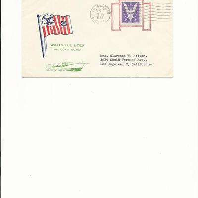 U.S. Coast Guard - First Day Cover - Los Angeles - 1944