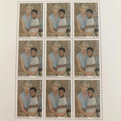 Uruguay Princess Diana commemorative stamp set