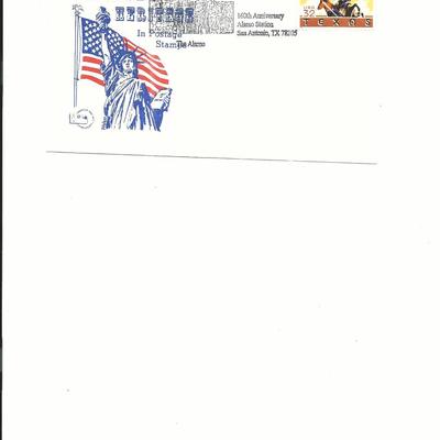 160th Anniversary Alamo Station - First Day Cover - San Antonio, TX. - 1996