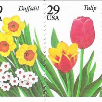 Garden Flowers USA Stamp Book