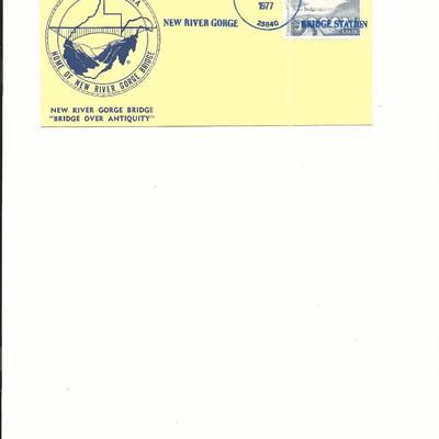 New River Gorge Bridge - First Day Cover - 1977 - West Virginia
