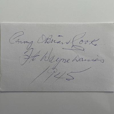 Penny O'Brian original signature