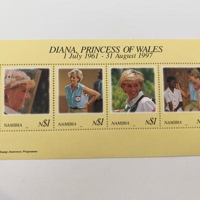 Nambia Diana Princess of Wales commemorative stamp set