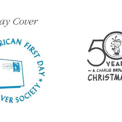American First Day Cover Society - A Charlie Brown Christmas 50 Years Celebration FDC