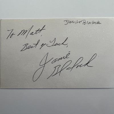 Jamie Bullock original signature