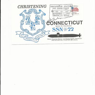 U.S.S. Connecticut SSN-22 - First Day Cover - Christening Station - 1997
