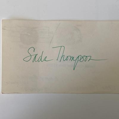 The Adventures Of Huckleberry Finn Sada Thompson original signature