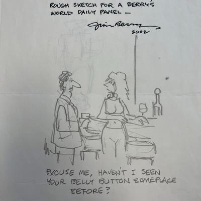 Jim Berry Original Cartoon Sketch