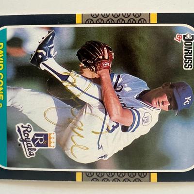 Kansas City Royals David Cone 1986 Leaf #502 signed trading card